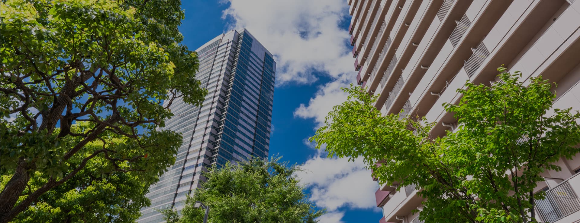 Low angle view of skyscrapers in a city